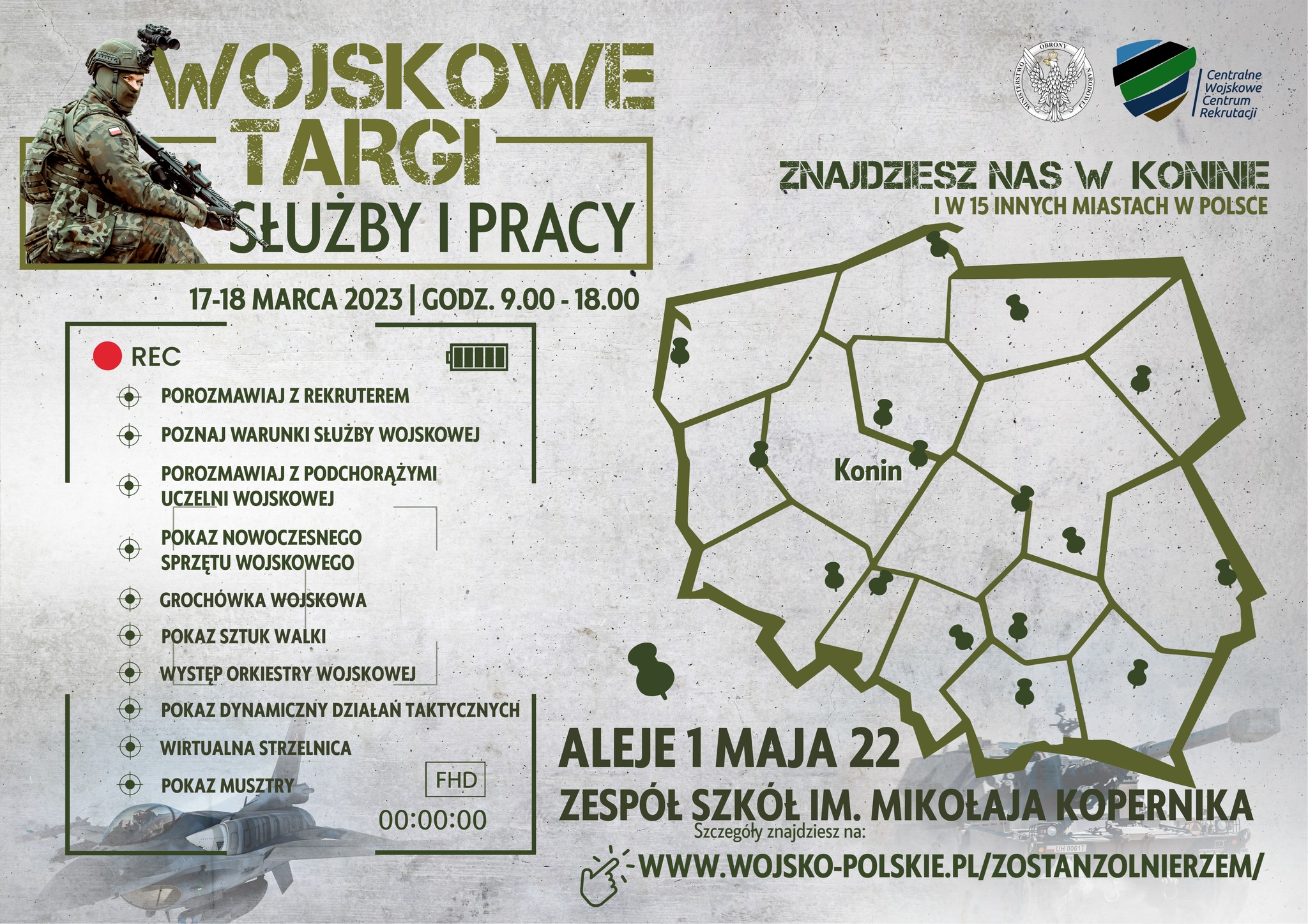 Plakat - WOJSKOWE TARGI PRACY I SŁUŻBY W KONINIE