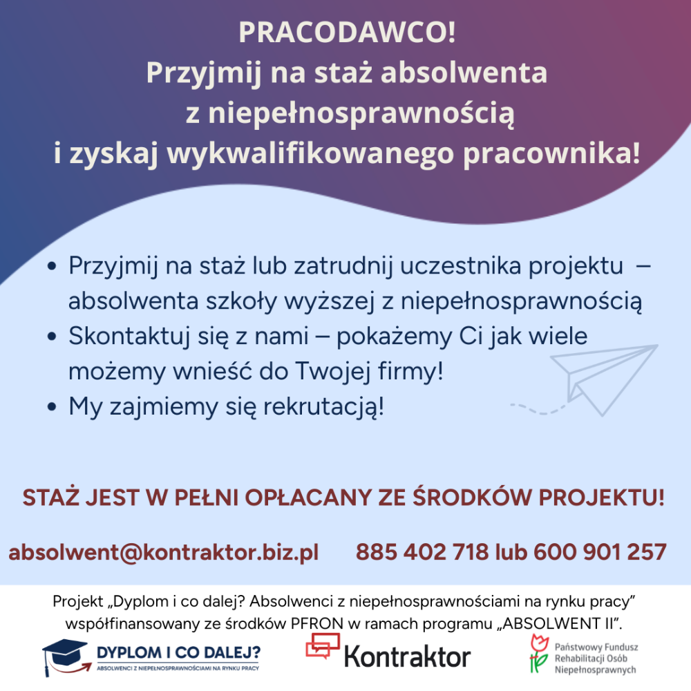 Plakat informacyjny Dyplom i co dalej ?